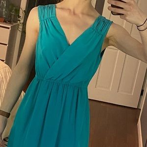 Turquoise Silk Dress